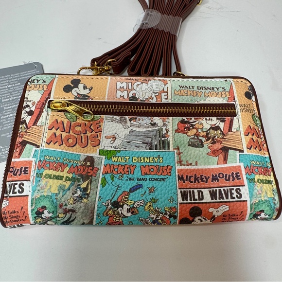 NWT. Disney Parks Mickey Mouse Comic Strip Wallet Wristlet Crossbody bag - Picture 1 of 16